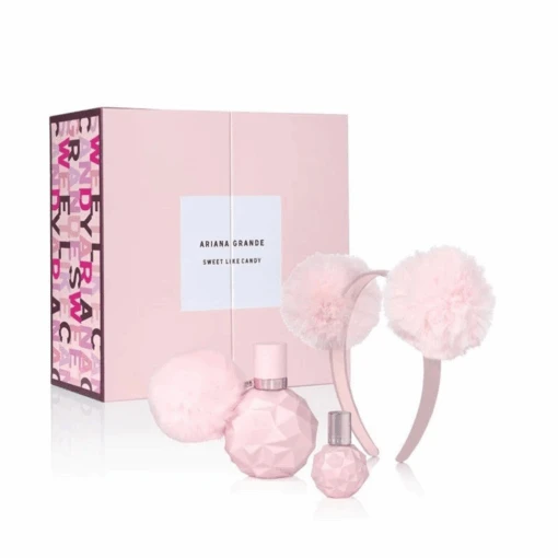 Ariana Grande Sweet Like Candy Eau De Parfum Women's Fragrance Gift Set (50ml) With 7.5ml EDP + Pom Pom Headband