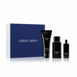 Armani Code Eau De Toilette Men's Gift Set Spray (50ml) With Shower Gel & 15ml EDT