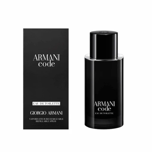 Armani Code Pour Homme Eau De Toilette Men's Refillable Aftershave Spray (75ml, 125ml)