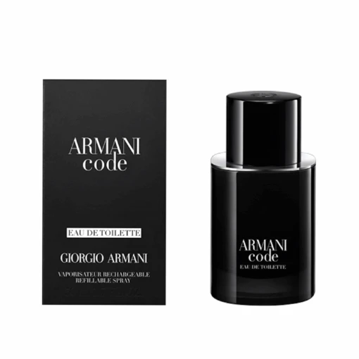 Armani Code Pour Homme Eau De Toilette Refillable Men's Fragrance Spray (50ml)