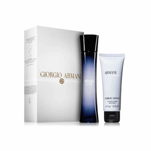 Armani Code Femme Eau De Parfum Women's Gift Set Spray (75ml) With Body Lotion