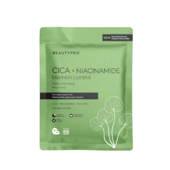 BeautyPro Cica + Niacinamide Blemish Control Chia Seed Facial Sheet Mask (22ml)