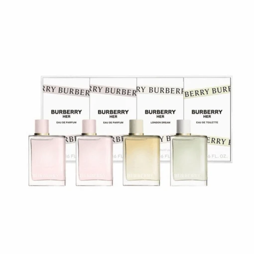 Burberry Her Miniature's Women's Perfume Gift Set 4 X 5ml (Her EDP X2 + Her EDT + Her London Dream EDP)