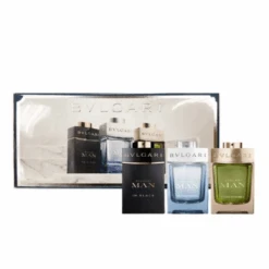 Bvlgari Men's Miniature Collection Gift Set 3 X 15ml EDP Splashes (Man In Black + Glacial Essence + Man Wood Essence)