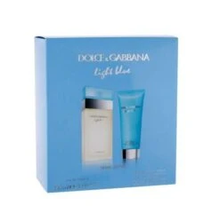 Dolce & Gabbana Light Blue Eau De Toilette Women's Perfume Gift Set Spray (100ml) With Body Cream