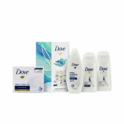 Dove Gently Nourishing Mini Treasures Collection 4 Piece Set (Body Wash, Shampoo, Conditioner + Soap)