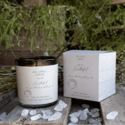 Eau Lovely Dublin Eau So Grateful Candle (With Moonstone Crystals)