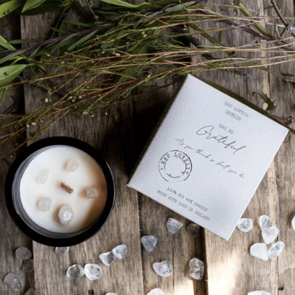 Eau Lovely Dublin Eau So Grateful Candle (With Moonstone Crystals) 4 Eau Lovely Dublin Eau So Grateful Candle (With Moonstone Crystals) - Image 2