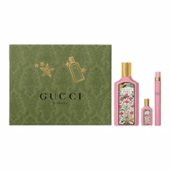 Gucci Flora Gorgeous Gardenia Eau De Parfum Women's Perfume Gift Set (100ml) With 10ml Pen Spray + 5ml EDP
