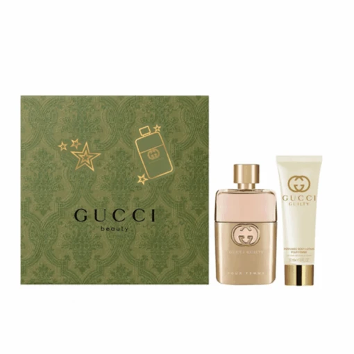 Gucci Guilty Pour Femme Eau De Parfum Women's Gift Set Spray (50ml) With 50ml Body Lotion