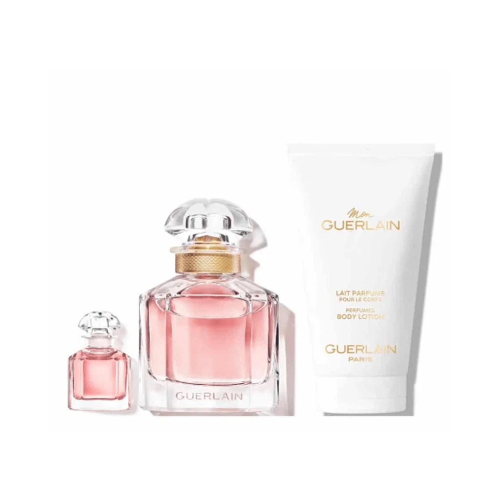 Guerlain Mon Guerlain Eau De Parfum Women's Perfume Gift Set Spray (50ml) With 75ml Body Lotion + 5ml EDP 4 Guerlain Mon Guerlain Eau De Parfum Women's Perfume Gift Set Spray (50ml) With 75ml Body Lotion + 5ml EDP - Image 2