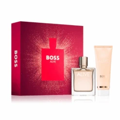 Hugo Boss Alive Eau De Parfum Women's Perfume Gift Set Spray (50ml) With Body Lotion