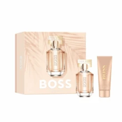Hugo Boss The Scent For Her Eau De Parfum Women's Gift Set Spray (50ml) With Body Lotion
