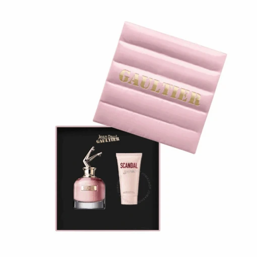 Jean Paul Gaultier Scandal Eau De Parfum Women's Perfume Gift Set Spray (80ml) With Body Lotion