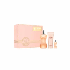 Jean Paul Gaultier Classique Eau De Toilette Women's Gift Set Spray (100ml) With Body Lotion & 6ml EDT
