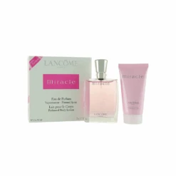 Lancome Miracle Eau De Parfum Women's Gift Set Spray (50ml) With Body Lotion