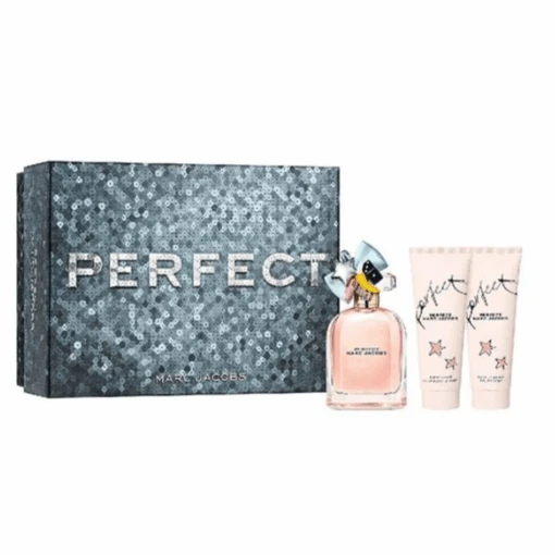 Marc Jacobs Perfect Eau De Parfum Women's Perfume Gift Set Spray (100ml) With Shower Gel & Body Lotion