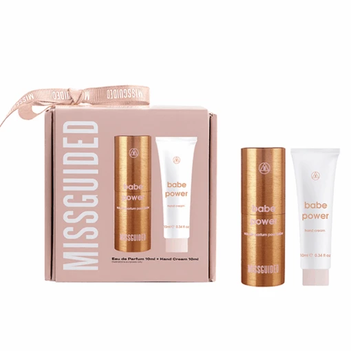 Missguided Babe Power Eau De Parfum Women's Perfume Spray Gift Set (10ml) With 10ml Hand Cream