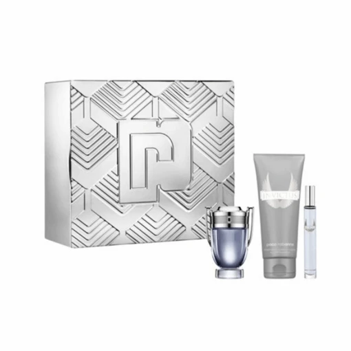 Paco Rabanne Invictus Eau De Toilette Men's Aftershave Gift Set (50ml) With Shower Gel & 10ml EDT