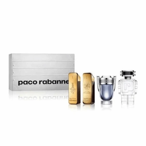 Paco Rabanne Men's Collection Miniatures Gift Set (4 X 5ml) - 1 Million EDT, 1 Million Parfum, Invictus EDT, Phantom EDT