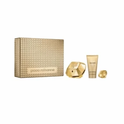 Paco Rabanne Lady Million Eau De Parfum Women's Perfume Spray Gift Set (80ml) With Body Lotion & 5ml EDP