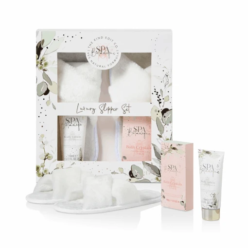 The Kind Edit Co. Spa Botanique Luxury Slipper Gift Set