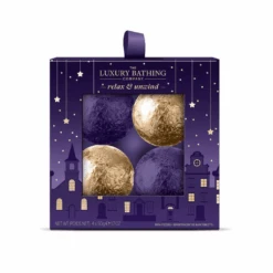 The Luxury Bathing Company Lavender & Bergamot Relax & Unwind Gift Set (4 X 50g Bath Fizzers)