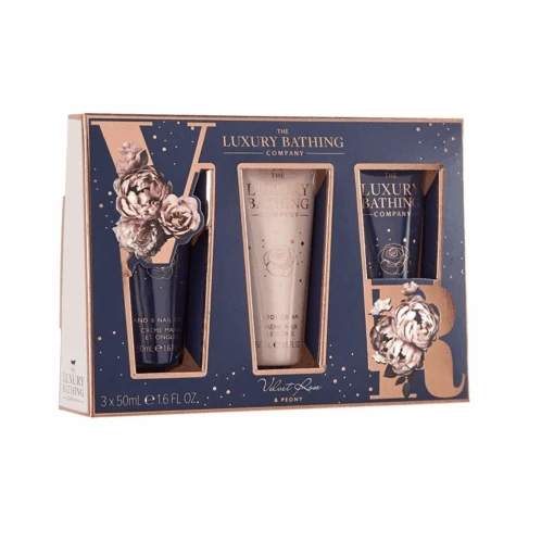 The Luxury Bathing Company Velvet Rose & Peony Tempting Trio Gift Set