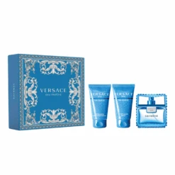 Versace Man Eau Fraiche Eau De Toilette Men's Aftershave Spray (50ml) Gift Set With Shower Gel & Aftershave Balm