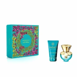 Versace Dylan Turquoise Pour Femme Eau De Toilette Perfume Gift Set Spray (30ml) With Shower Gel