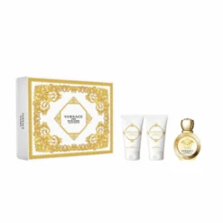 Versace Eros Pour Femme Eau De Parfum Women's Gift Set Spray (100ml) With 100ml Shower Gel + 100ml Body Lotion + 5ml EDP