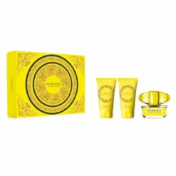 Versace Yellow Diamond Eau De Toilette Women's Gift Set Spray (50ml) With Shower Gel & Body Lotion