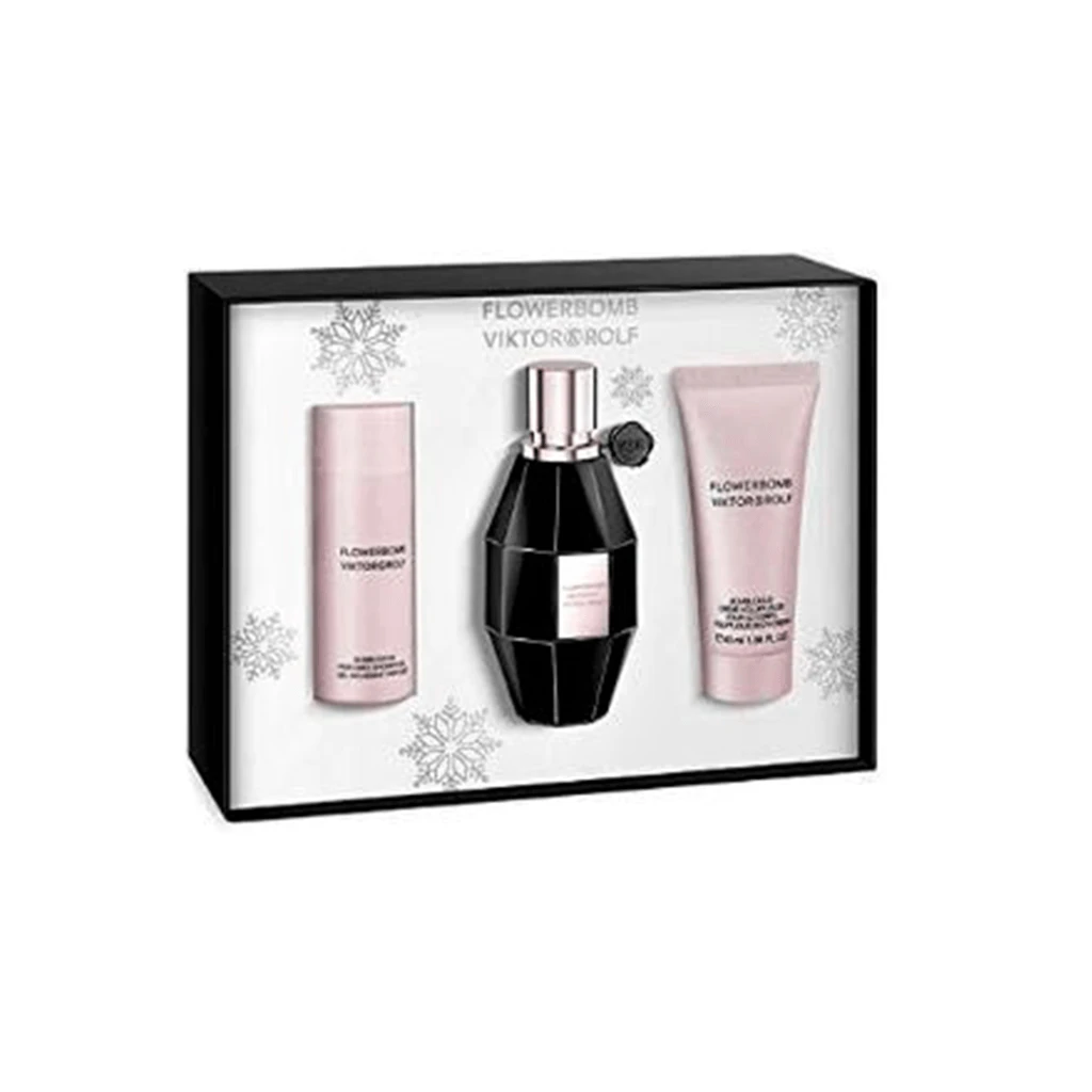Viktor&Rolf Viktor & Rolf Flowerbomb Midnight Eau De Parfum Women's Perfume Gift Set Spray (50ml) With Shower Gel And Body Cream 3 Viktor&Rolf Viktor & Rolf Flowerbomb Midnight Eau De Parfum Women's Perfume Gift Set Spray (50ml) With Shower Gel And Body Cream
