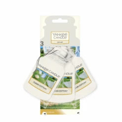 Yankee Candle Clean Cotton Car Freshener X3