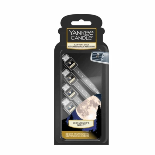 Yankee Candle Midsummer's Night Car Air Freshener Vent Stick X4