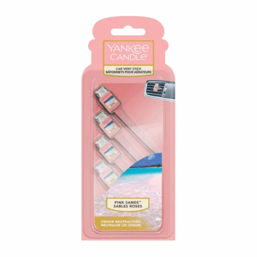 Yankee Candle Pink Sands Car Air Freshener Vent Stick X4