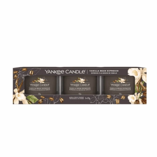 Yankee Candle Vanilla Bean Espresso Signature Votive Gift Set (3 Pack)